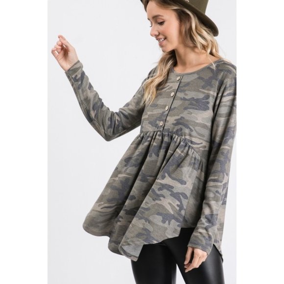 Long Sleeve Camo Baby Doll - Picture 6 of 6